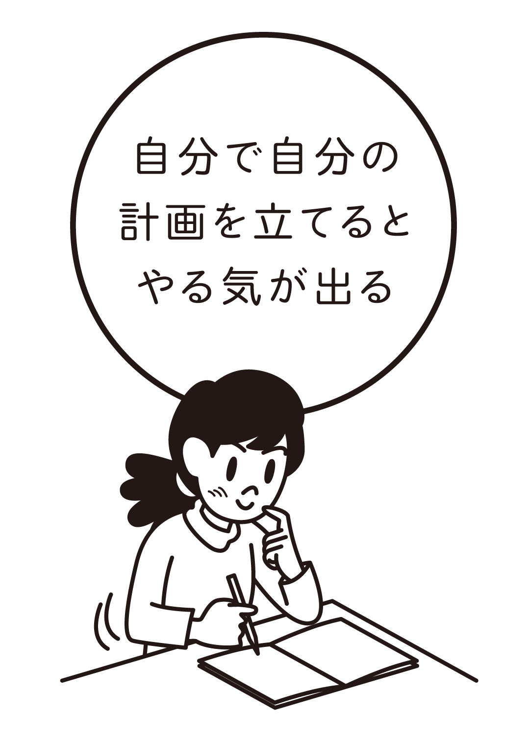 自分で自分の計画を立てるとやる気が出る