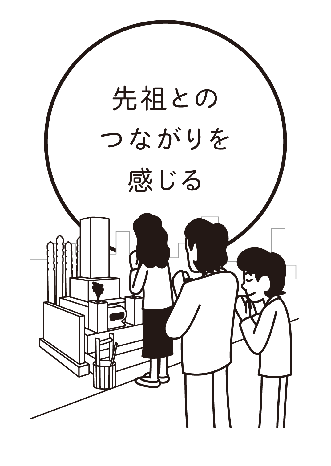 先祖とのつながりを感じる